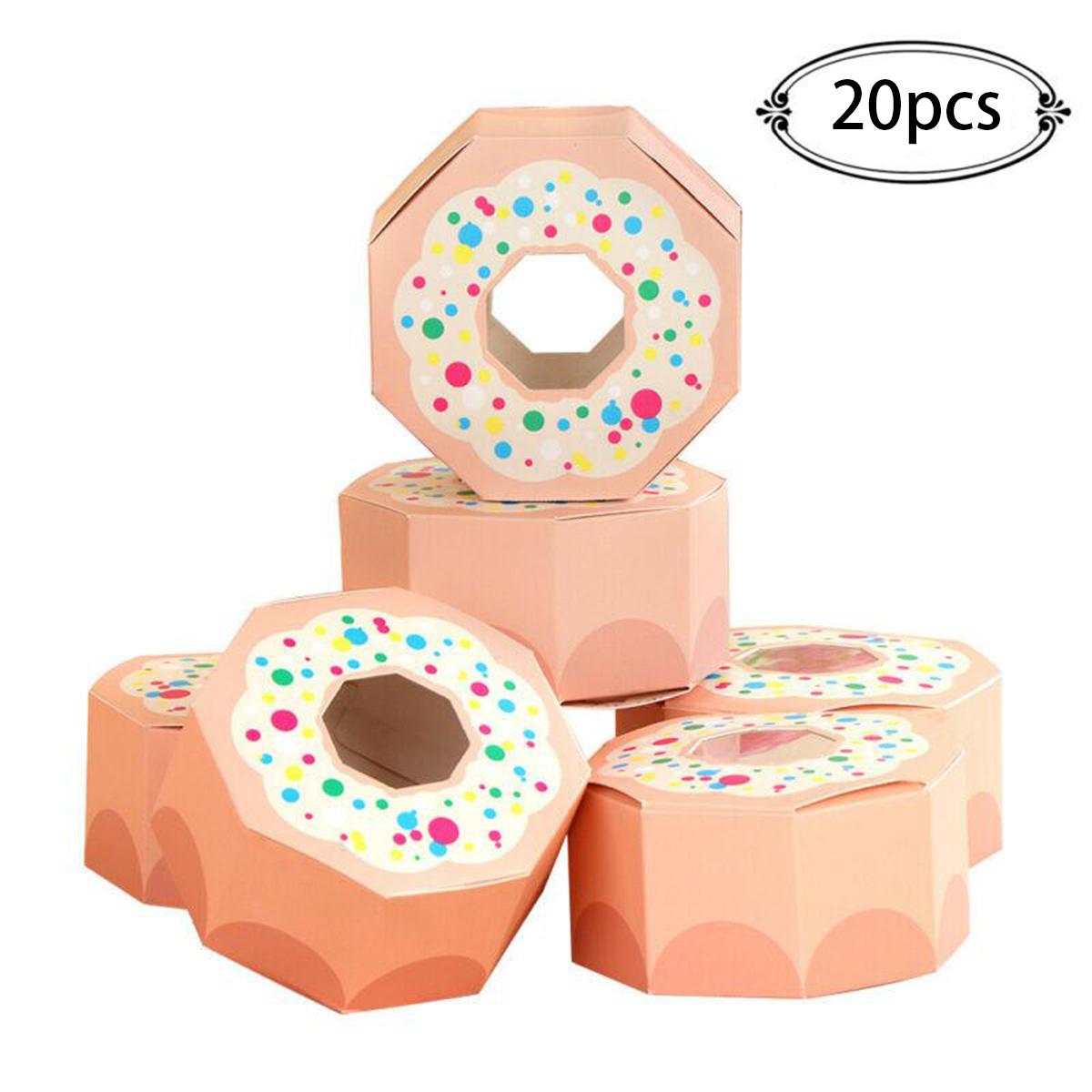 20x Donut Candy Box Süße Schokolade Boxen Donut Thema Hochzeit Geschenk Candy Box Gefälligkeiten Geburtstag Party Weihnachten Jelwery Dekoration CHINA