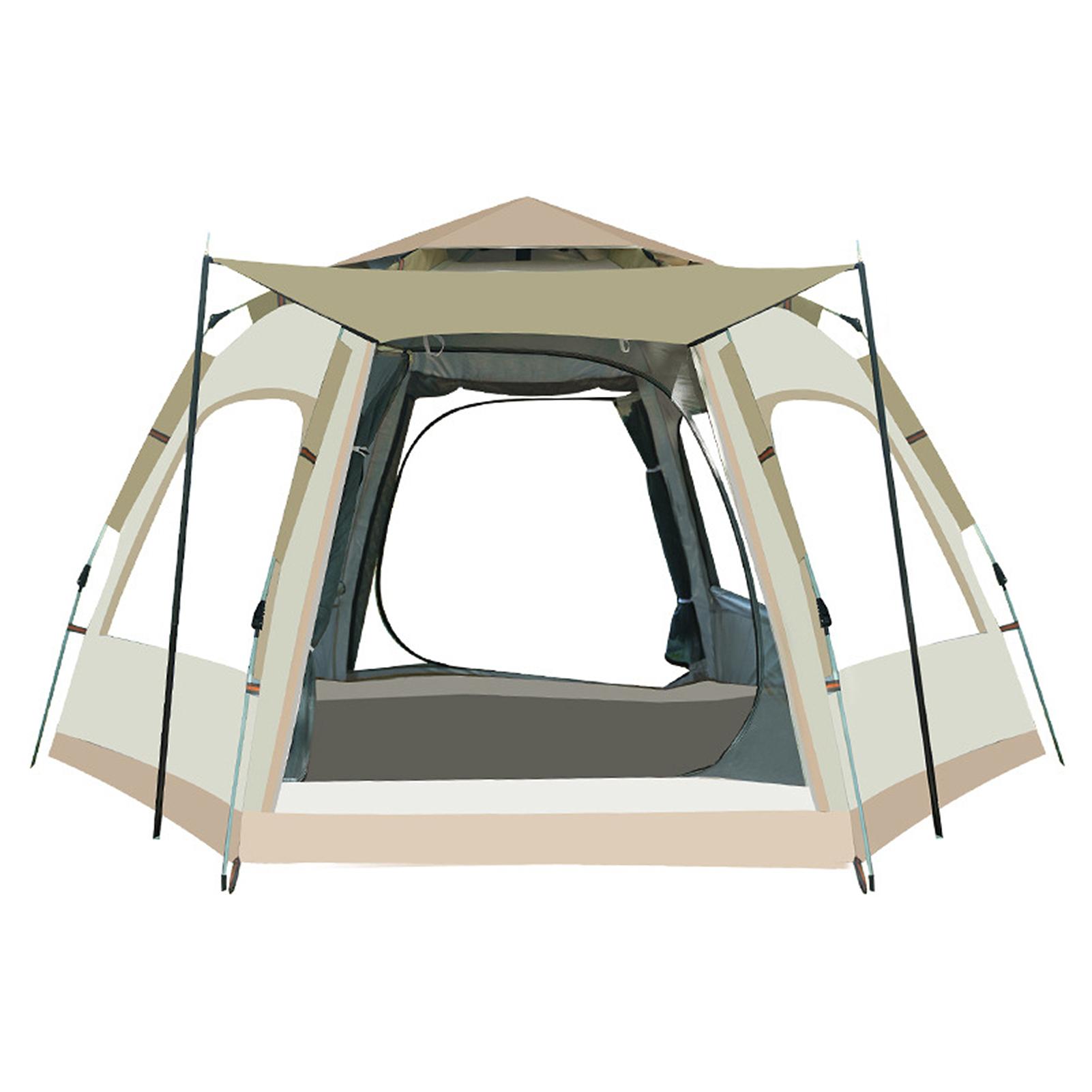 Instant Pop Up Zelt, tragbar, wasserdicht, automatisches Zelt, Familien-Campingzelt, Kabine für Camping, Wandern L for 5-8 persons