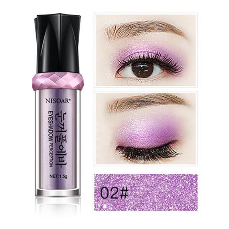 Glänzendes, langanhaltendes Schimmer-Glitzer-Pigment-Puder, Nude-Mineral-Lidschatten-Highlight-Roll-on-Frauen-Kosmetik-Werkzeug 2