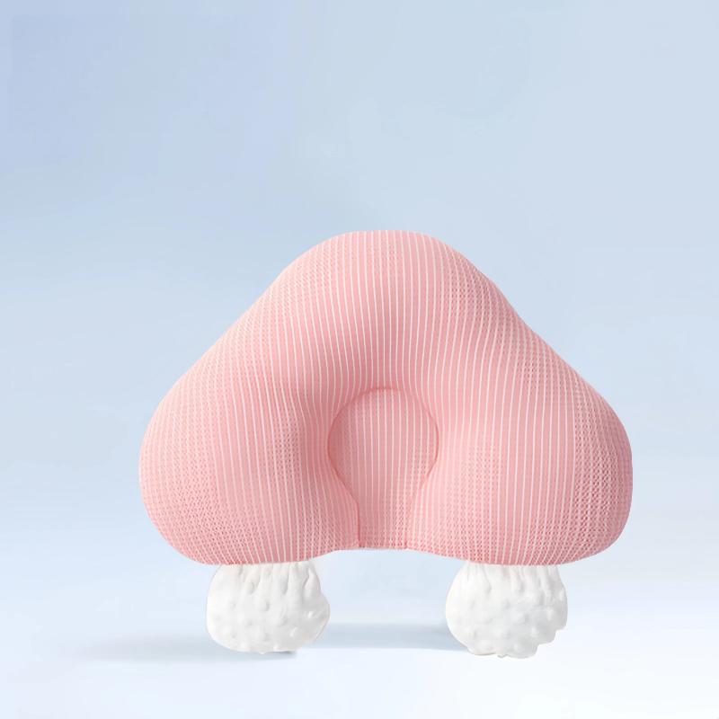 Neugeborenen Kissen mit Mulde - Verhindert Flachkopf bei Neugeborenen - Korrigierendes Schlafkissen für Babys zur Vorbeugung von Plagiozephalie - Verbessert die Schlafqualität des Babys rosa