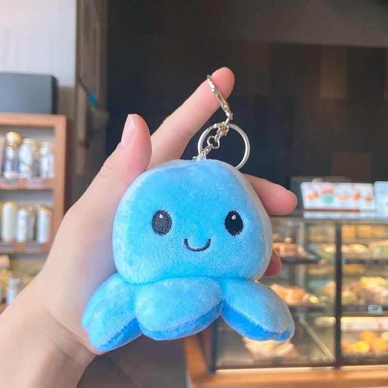 Kreativer Plüsch Wendepulpo Schlüsselanhänger, Wendepulpo Anhänger, Tasche, Anhänger, Schlüsselanhänger, Anhänger blau