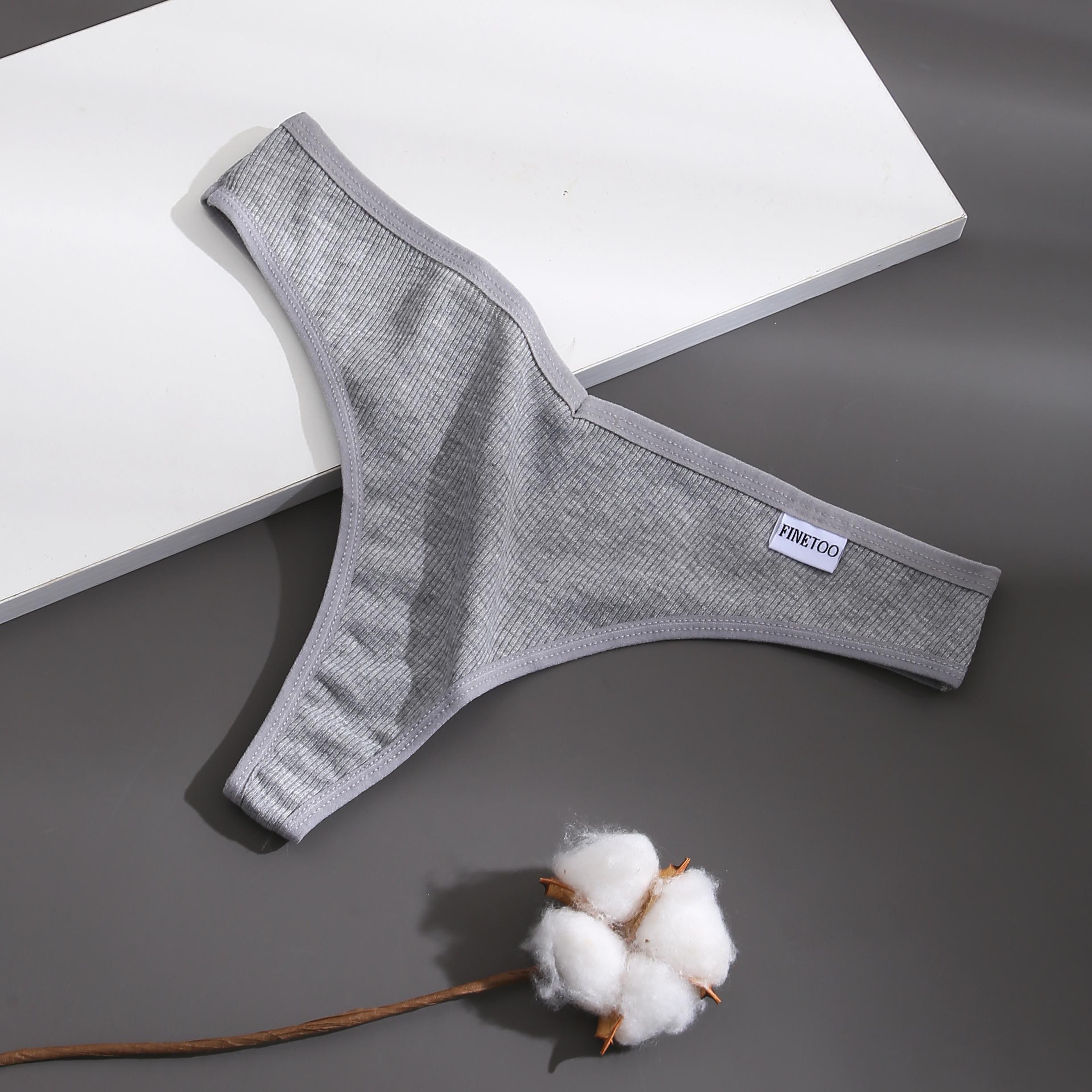 Frauen Sexy Blumen Dessous Versuchung Niedrigen Taille Höschen Tanga Keine Spur Atmungsaktive Unterwäsche Weibliche G String Dessous M grau