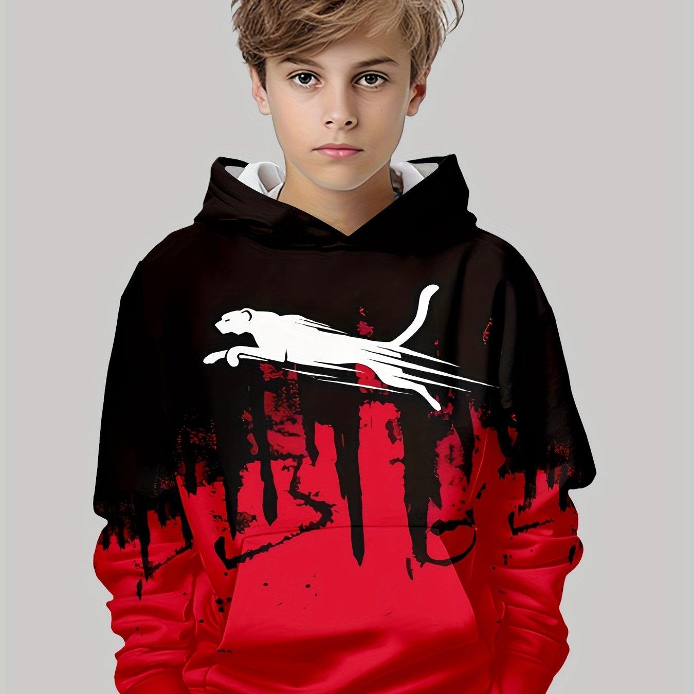 Kinderkleidung Jungen Hoodies Langarm Kreativer 3D-Druck Kinder Frühling Herbst Kleidung Lässige Mode Pullover Mädchen Kleidung Top 120
