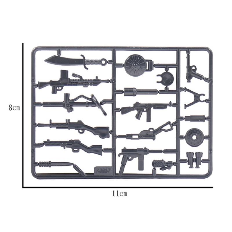 Gewehr-Maschinengewehr-Waffenpaket SWAT Specia Force Minifigur Gewehr-Bausteinsatz Ziegelsätze Waffenmodell Kinderspielzeug
