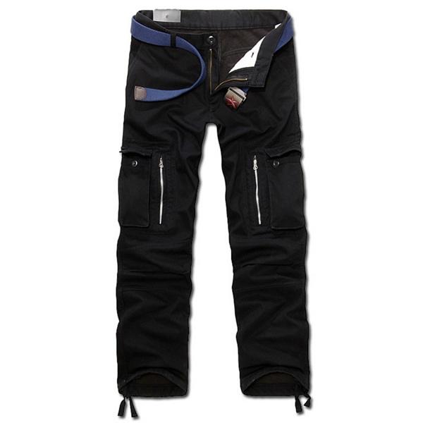Winter herren Hosen Casual Hosen Samt Warme Kleid Lose Mode Plus Größe Klettern Hosen 30 schwarz