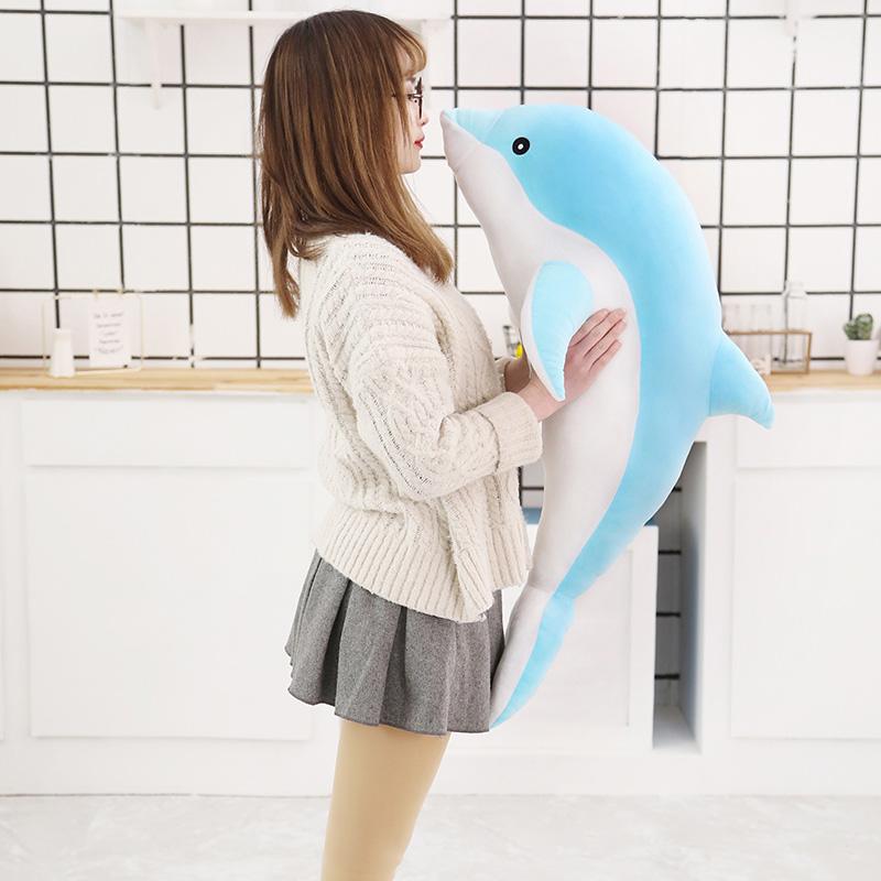 30cm Süßes Weiches Delfin Plüschtier Plüschstoffpuppe Baumwoll-Tier Nickierkissen Kreatives Kinderspielzeug Geburtstagsgeschenk Mädchen 30cm