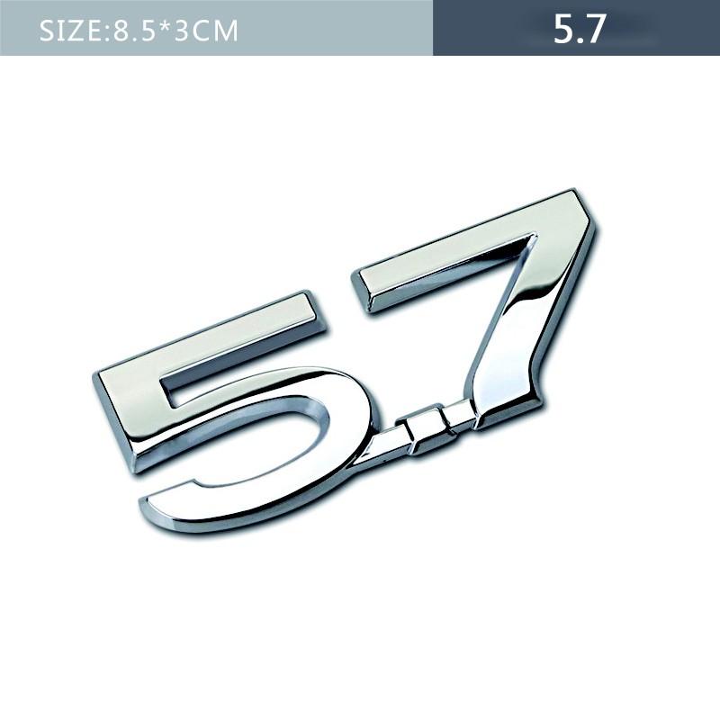 Modifizierte Buchstaben V6 V8 5.7 4WD AWD VXR VXL TXL Limited Metall-Autoaufkleber, passend für alle Autos 5.7