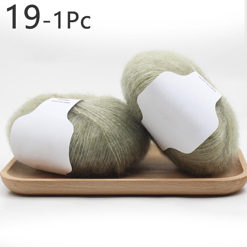 1PC 30g Weiches Mohair Häkeln Mehrfarbiges Strickgarn für Pullover Schal DIY Handarbeiten 19