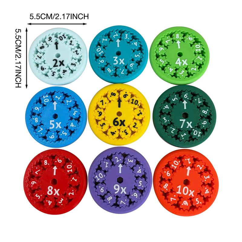 Beliebtes digitales Gyroskop-Set Kindliches Mathe-Lern-Spielzeug Addition & Subtraktion Arithmetik Fidget Spinner blue