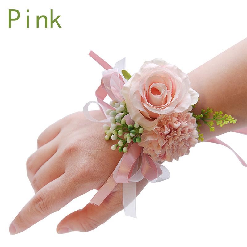 Seidenrosen-Boutonniere Bräutigam Kunstblumen-Bouquet Korsage Brautbrosche Anstecknadeln Knopfloch Hochzeitsfeier Zeremonie Schmuck