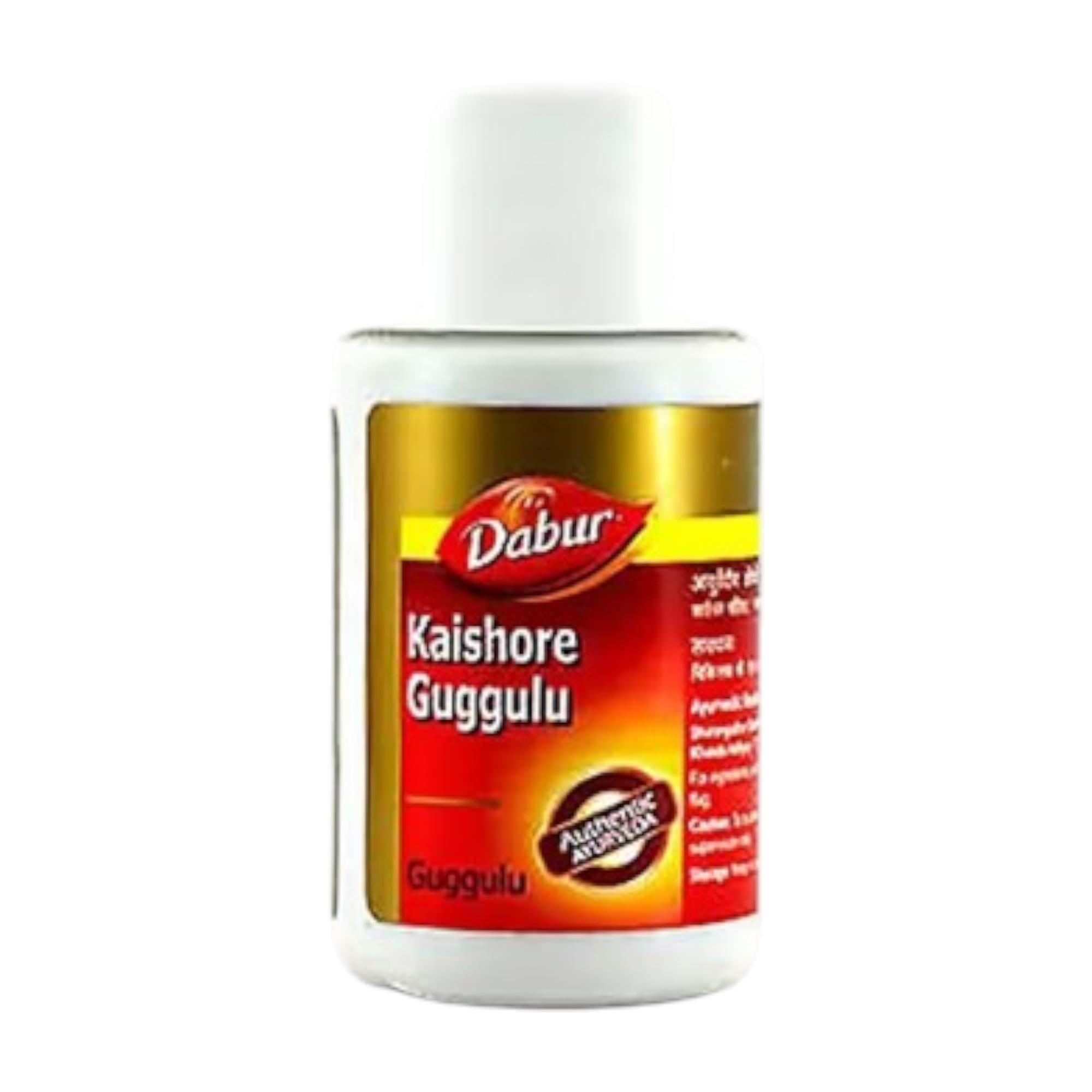Dabur Kaishore Guggulu Tabletten, 60 Tabletten, Blutreinigungsmittel, entzündungshemmendes pflanzliches Nahrungsergänzungsmittel