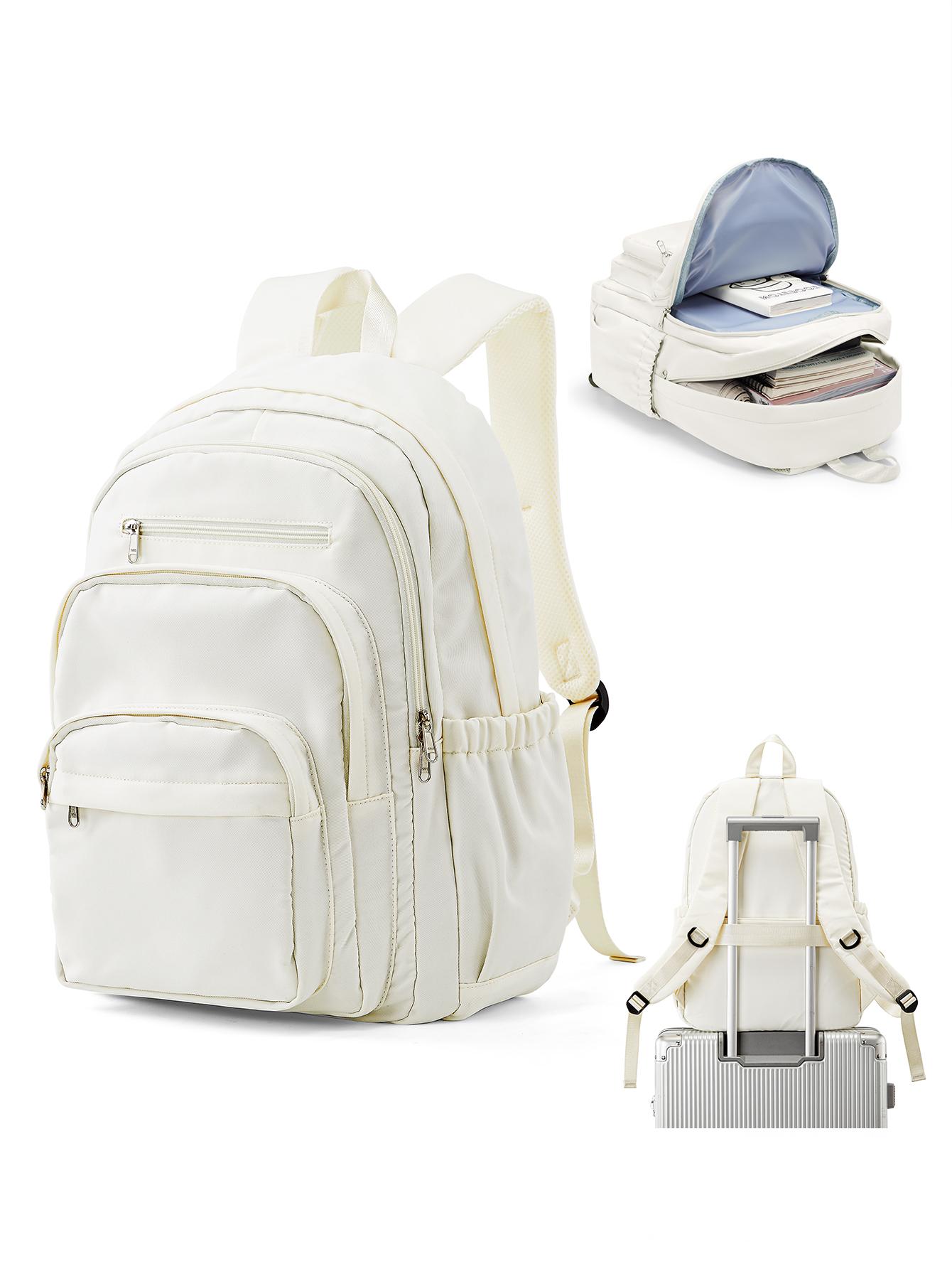 Rucksack für Mädchen Teenager Reise Schulrucksäcke Jungen Kinder Rucksack Lässige Schultaschen Rucksack Niedlich Mehrfachtasche Büchertasche beige