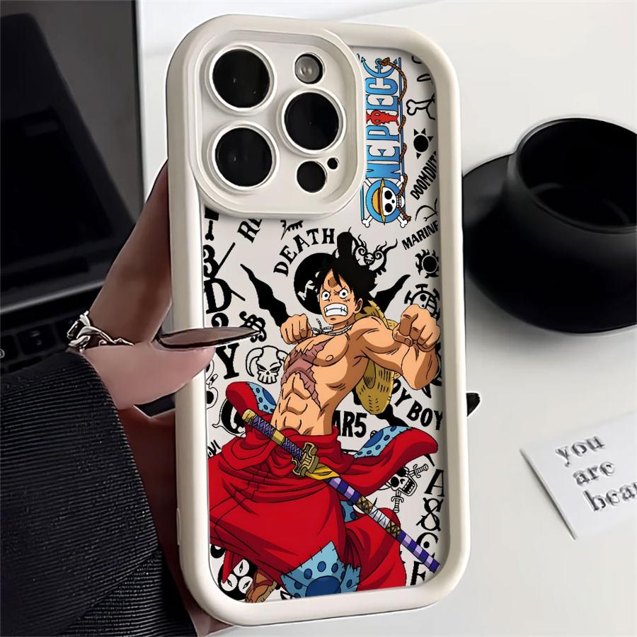 One Piece Cool Luffy Und Zoro Softshell Handyhülle für iPhone 16e 15 16 14 Plus XR 13 12 11 Pro Max 17 Air XS Max iPhone 16 Pro Max