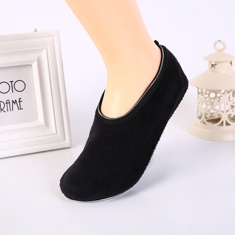 1 Paar rutschfeste Socken für den Innenbereich, warme und gemütliche Socken 34-39 schwarz