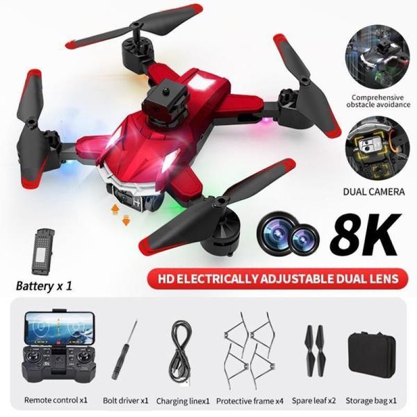 LYZRC 109L 5G 8K Dual-Kamera-Drohne GPS Professionelle HD-Luftbildfotografie Omnidirektionale Hindernisvermeidung Quadrotor-Drohne Omnidirektionales Flugzeug Dual camera-1 B rot