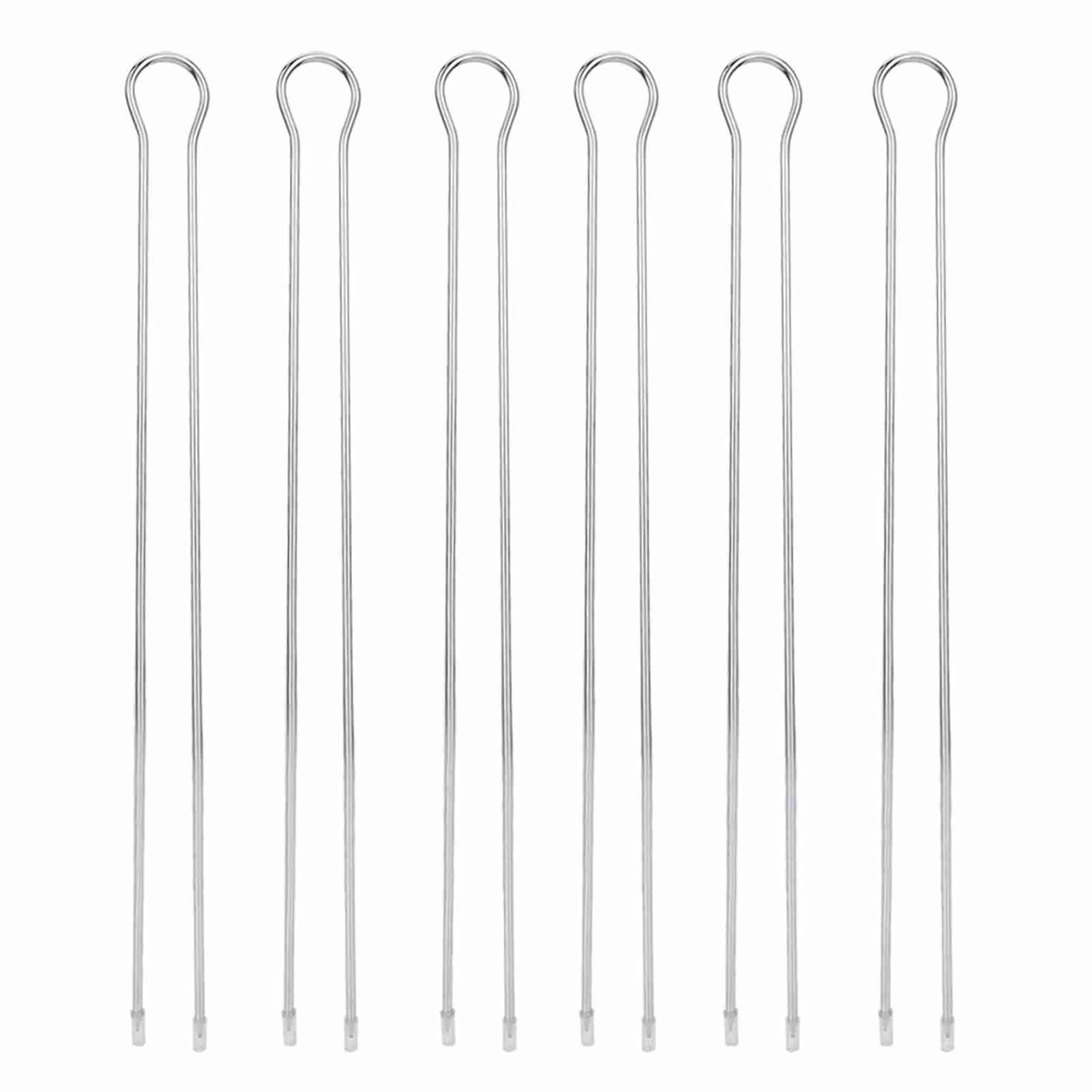 6Pcs Metall BBQ Grillen Gabel Sticks Spieß BBQ Grill Set Outdoor Picknick Camping Grill