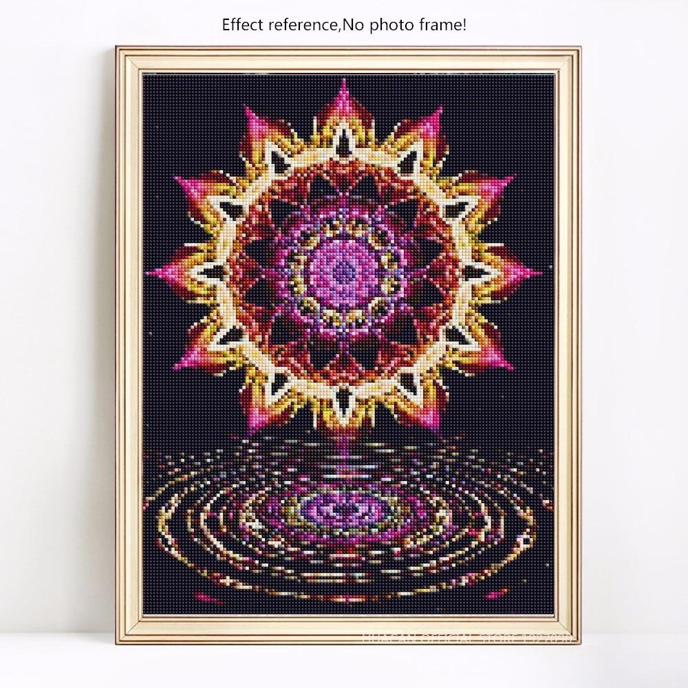 Diamant-Malerei, runde Steine, Blumen, Diamant-Mosaik, Verkauf, Mandala-Diamant-Stickerei 20X30