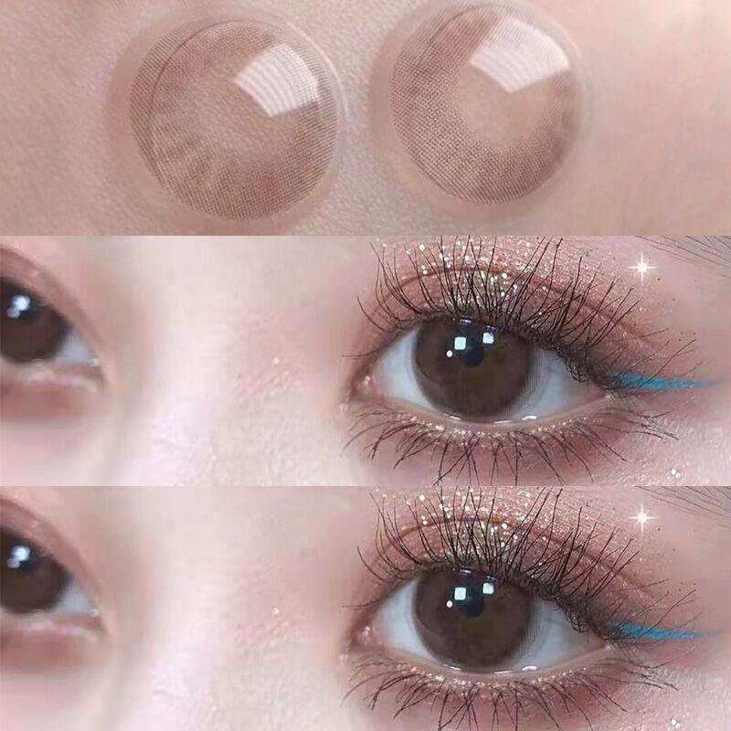 MillCreek 1 Paar Myopie-Kontaktlinsen, 1 Tag, weiche Linsen, 14,2 mm, bunte Kontaktlinsen mit Augen-Make-up, Puppenauge, bequem, kostenloses Geschenk 0 rosa