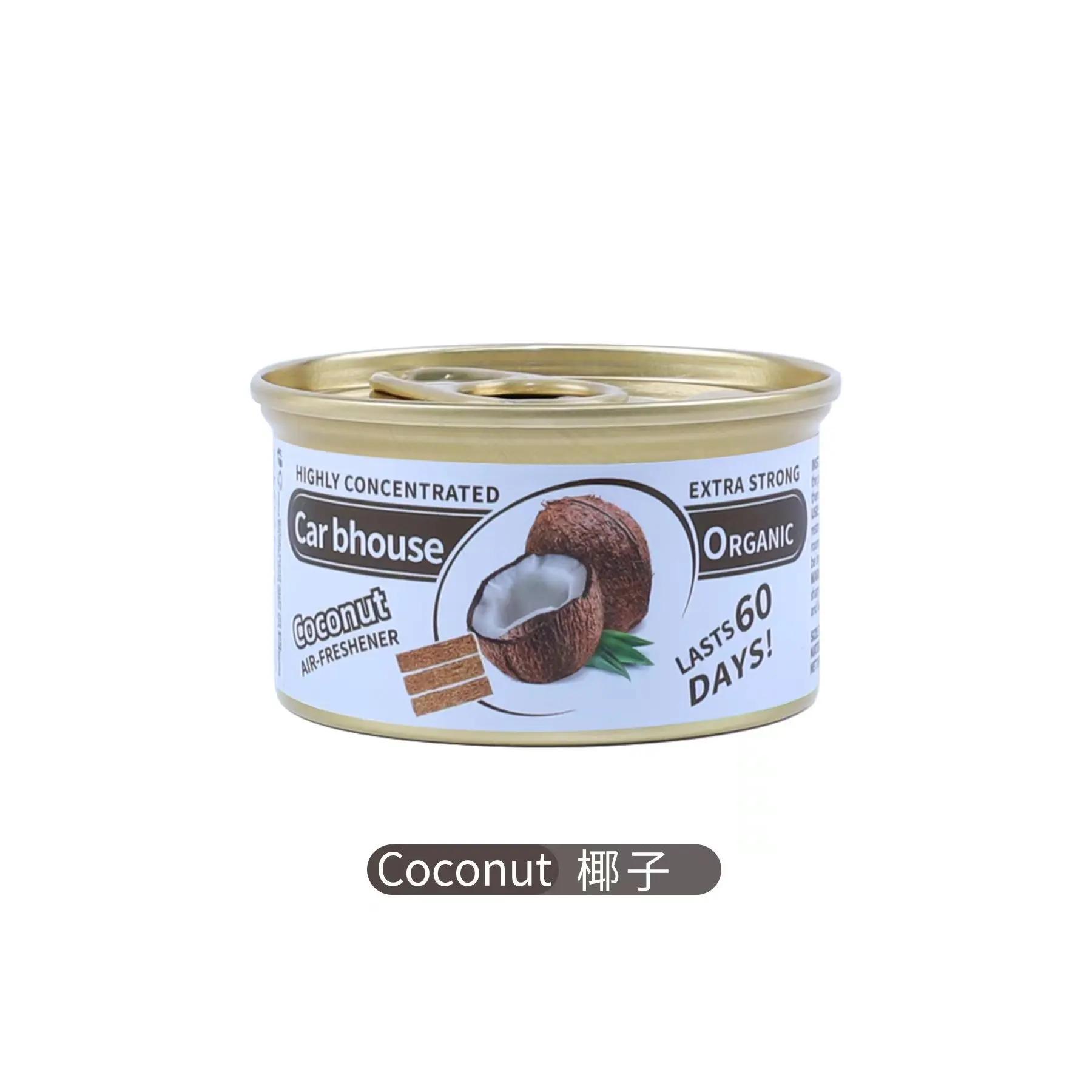 Autozubehör Konserven Holzblöcke Kaffeegeschmack Auto Aromatherapie Neuwagen Deodorant Faser Lufterfrischer Außenhandel Explosion kokos