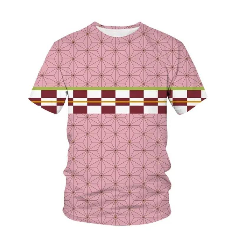 Anime Demon Slayer Kimetsu Kinder T-Shirt Cosplay Sommer Kurzarm Kinderkleidung Cartoon Ghost Blade Grafik T-Shirt S