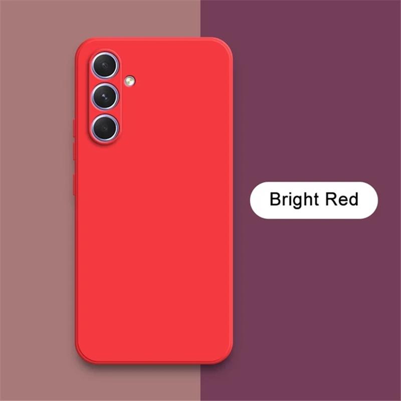 Für Samsung Galaxy A05S Hülle, weiches flüssiges Silikon, weiche Handyhüllen, Samsung Galaxy A05 A 05, stoßfeste Rückseite For Samsung Galaxy A05 rot