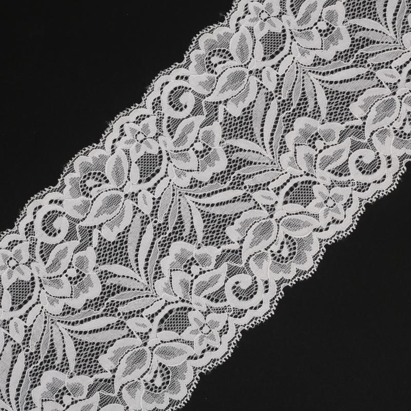 Elastischer Spitzenbesatz, Blumenträger, Kleid, Rock, Kleidung, Dekoration, DIY-Kunsthandwerk elfenbein