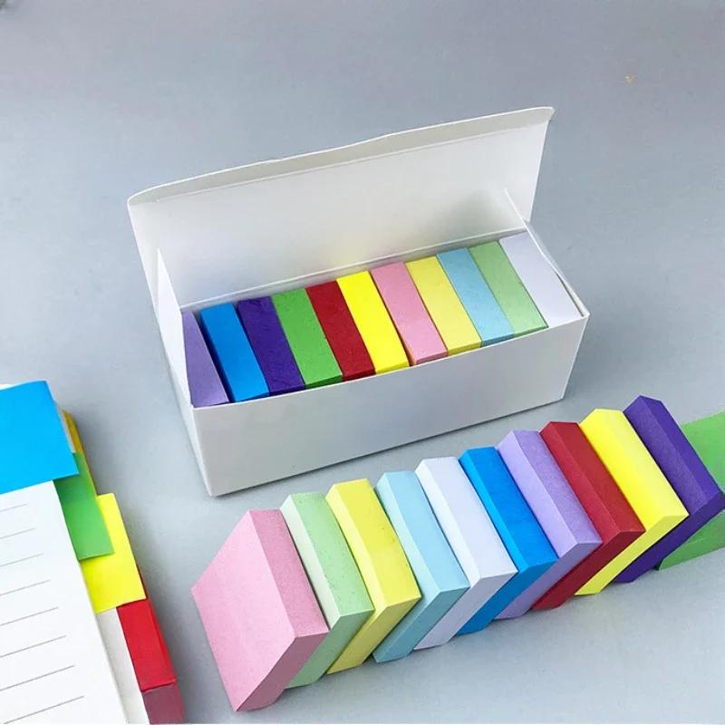 Neue 1100 Blatt Farbige Haftnotizen Kratzer Aufkleber Papier Bunte Notizblock Schreibblöcke Schule Schreibwaren Bürobedarf