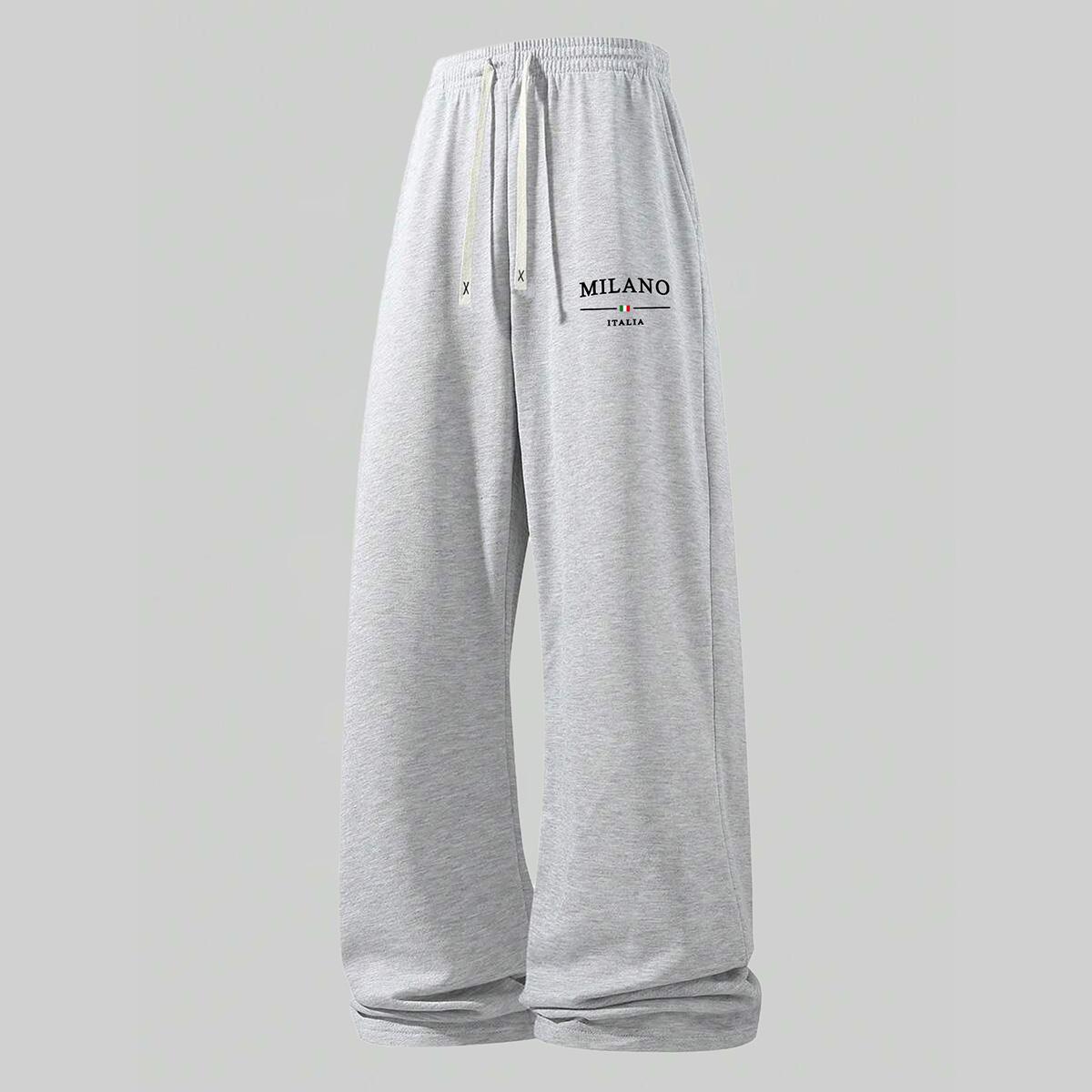 Herren-Jogginghose mit Taschen & Kordelzug - Weite Lounge-Sweathose für Laufstrecke, Yoga, Jogginghosen XXL