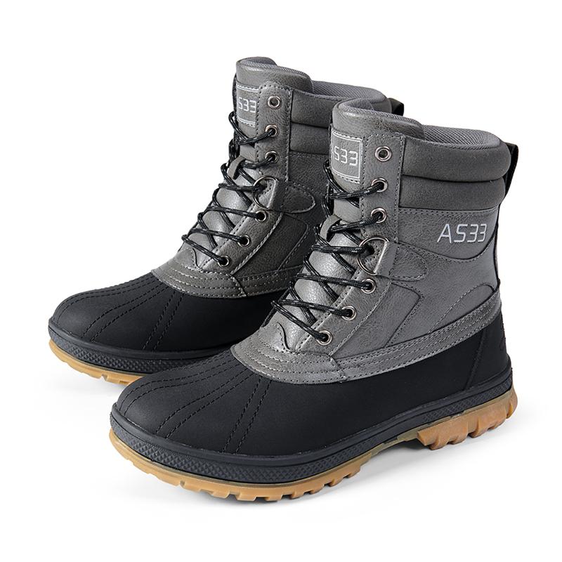 TUINANLE Hochwertige Stiefel für Herren, super warme Herrenstiefel, Outdoor-Männer-Wanderstiefel, Arbeitsschuhe, Größe 39–47 39 grau