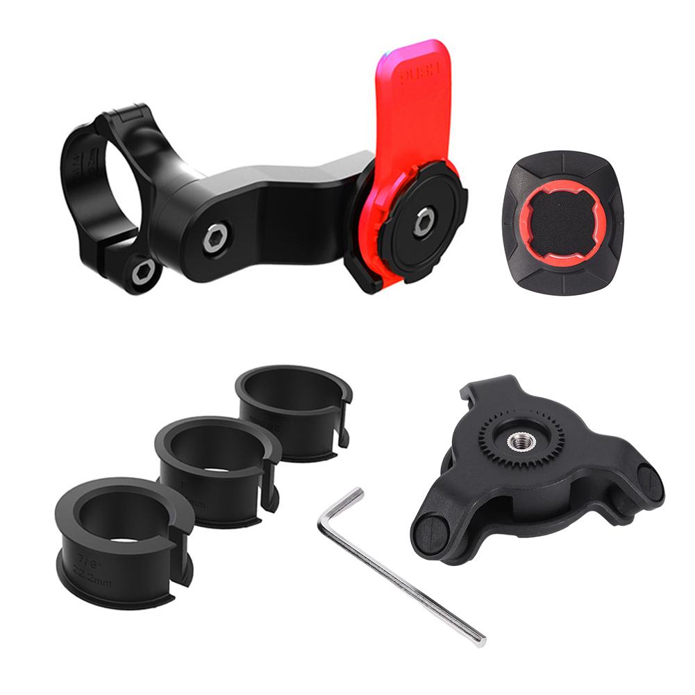 1PC Quad Lock Motorrad Fahrrad Telefon Halter Stoßdämpfer Telefon Halterung Vibration Dämpfer Selbst Lock Anti-schütteln MTB Lenker Halter rot