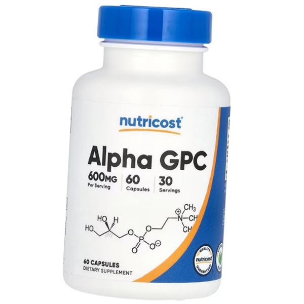 L-alpha-Glycerylphosphorylcholin, Alpha GPC 600, Nutricost (72647050) 60caps