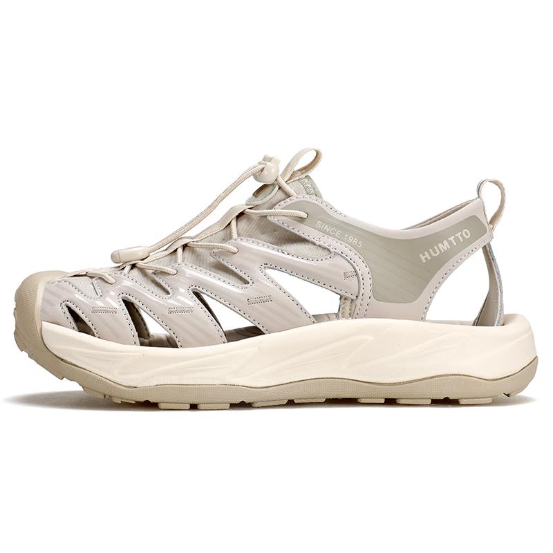 HUMTTO Schnelltrocknende Outdoor-Damen-Sandalen Atmungsaktive Sommer-Rutschfeste Strand-Sandalen für Damen Nicht-Leder Wasser Freizeit Damen-Sneakers 39 beige/dunkle khaki