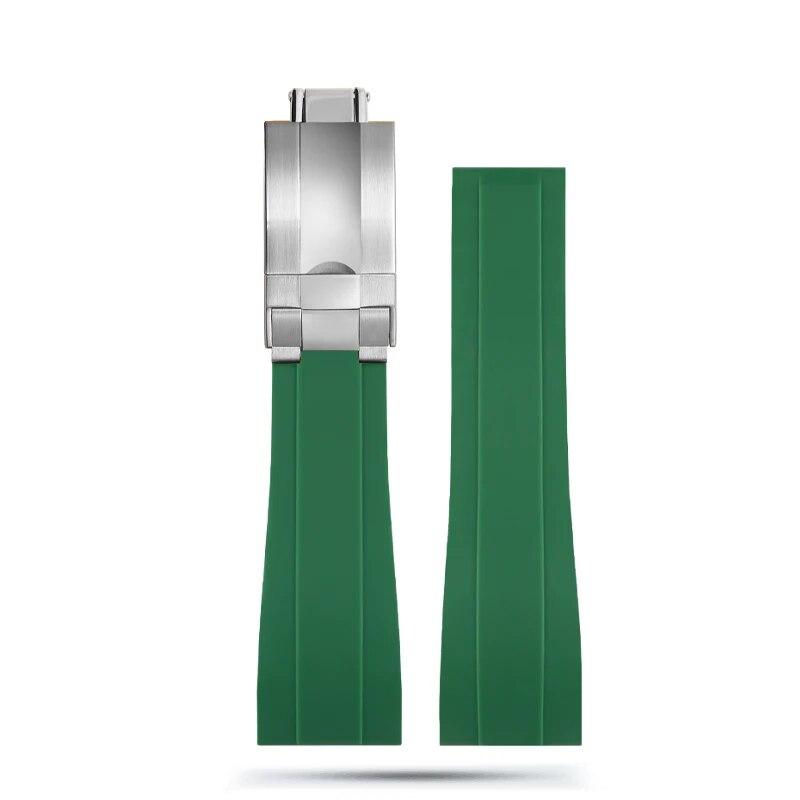 20 mm 21 mm Uhrenarmband für Rolex Yacht Master GMT Submariner Daytona Cosmograph Sky Dweller Strap Sea Deep Sea Gummi-Uhrenarmbänder 20mm