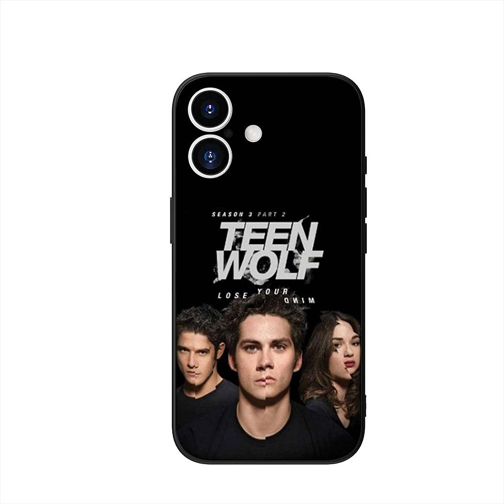Poster Teens TV Wolf Handyhülle Case für Samsung Galaxy A55 A54 A25 A36 A17 A26 A35 A33 A34 A14 A37 S8 S9 S20 S21 FE S10 Plus Galaxy A26 5G black