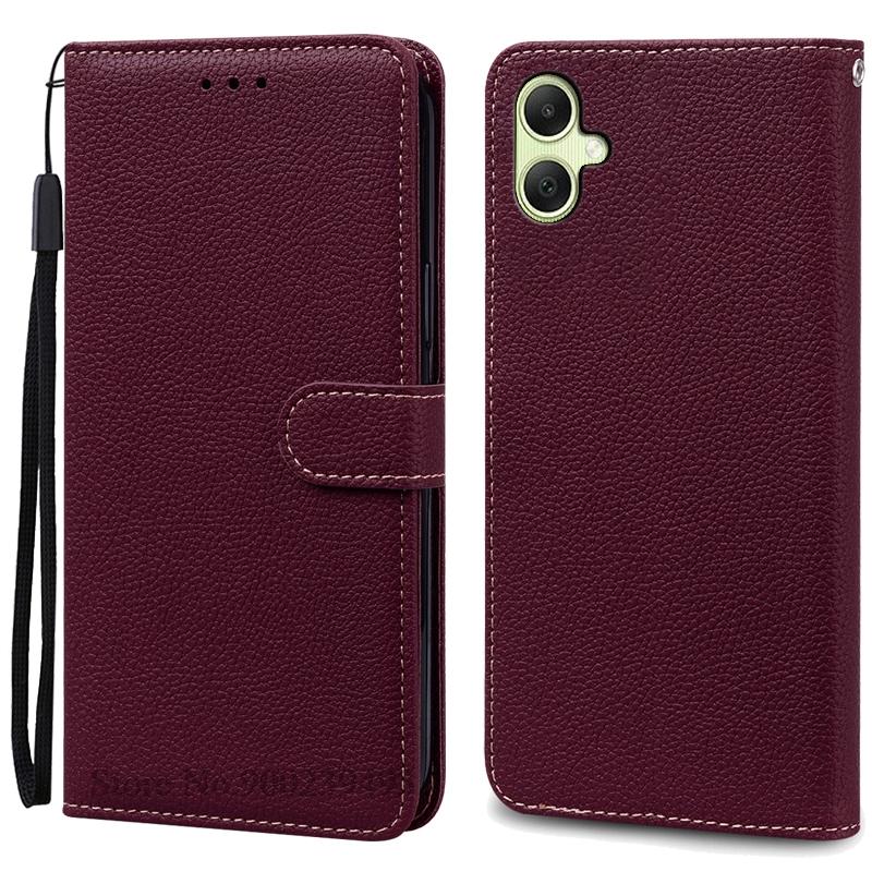 A07 Hülle Für Samsung Galaxy A07 Hülle Brieftasche Leder Klapphülle Für Samsung A07 Hülle A075F SM-A075F/DS A075B Handyhülle Fundas For Samsung A07 4G wein rot