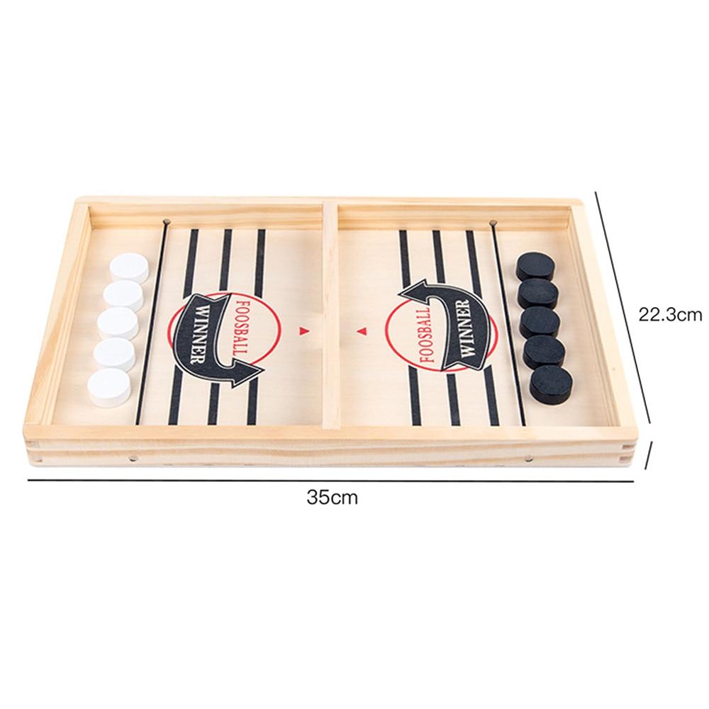 Schnelle Sling Puck Tisch Hockey Spiel Spielzeug Tisch Super Gewinner Sling Puck Schlacht Desktop Spiel Brettspiel Interaktive Schach Spielzeug kind 35CM*22.3CM(0.9*1.4CM)