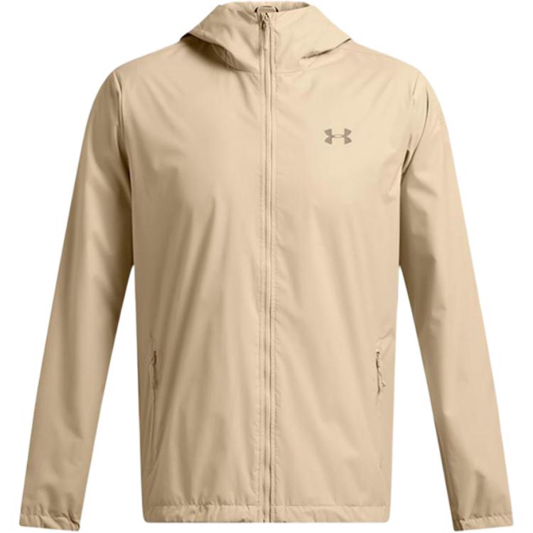 Under Armour Logo Kapuzenjacke Langarm Herren Jacken Beige 1321439-289 M