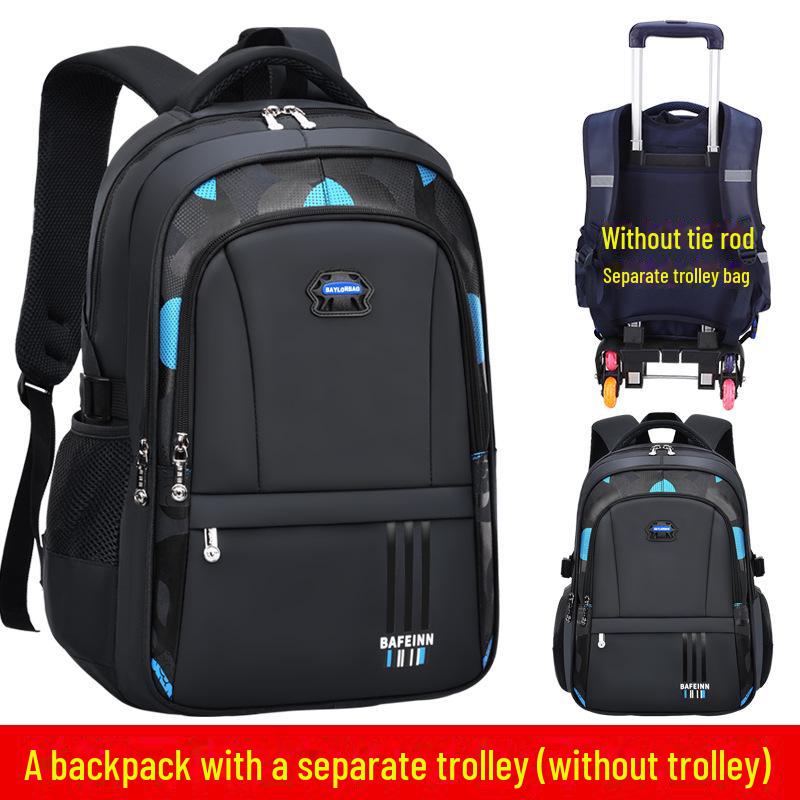 Trolley-Rucksack mit großem Fassungsvermögen für Schüler der Klassen 2-6 single school bag - without trolley schwarz