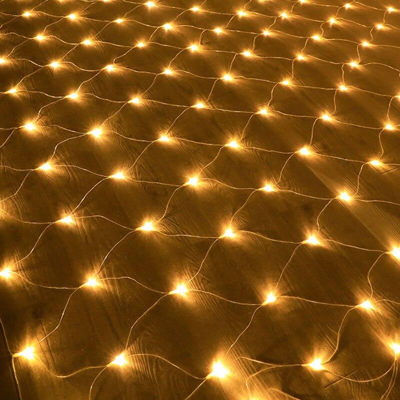 1 Stück LED-Netzbildschirm-Feen-Lichterkette, Weihnachtsdekoration, Neujahr, Außenbeleuchtung, Jialan-Straße, Jialan, 1,5 x 1,5 m, 96 LED WBL 1.5m * 1.5m warm weiße