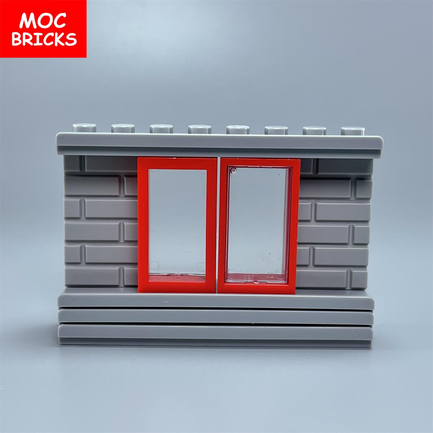 Kit MOC Steine Schiebefenster 1x2x3 Ideal zum Bauen von Blöcken Funktioniert mit 60593 60602 30586 Baut Partikel Kinderspielzeug