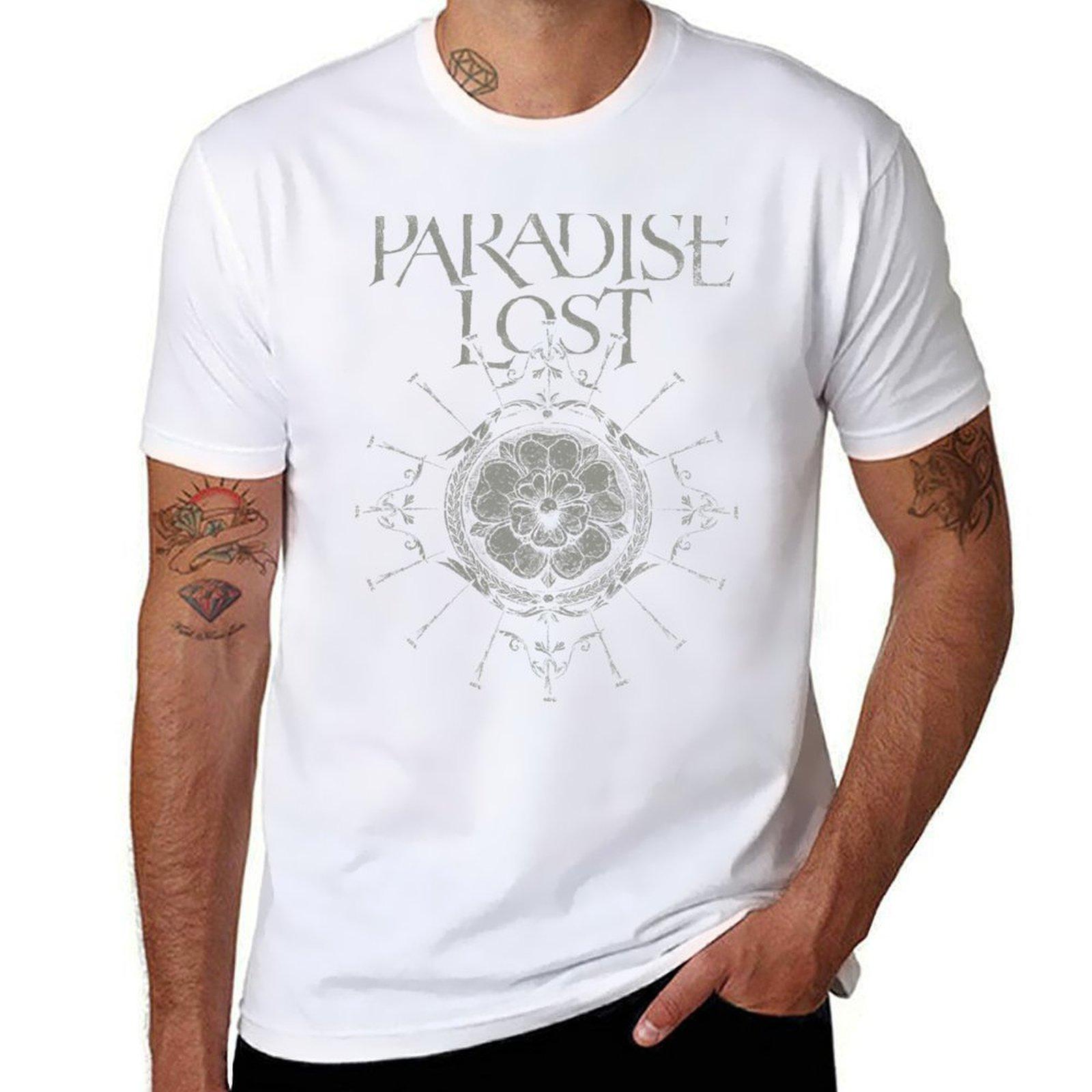 Paradise Lost T-Shirt kundenspezifische Übergrößen-Oberteile kundenspezifische neue Ausgabe Herren lustige T-Shirts XL white