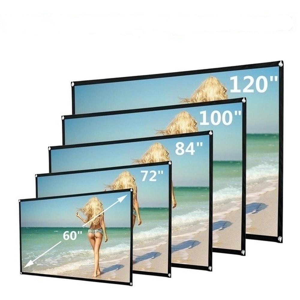Tragbare faltbare Projektorleinwand HD 16:9/4:3 Weiß 120 Zoll Diagonale Projektionsleinwand Heimkino 120 inches(4/3) weiß