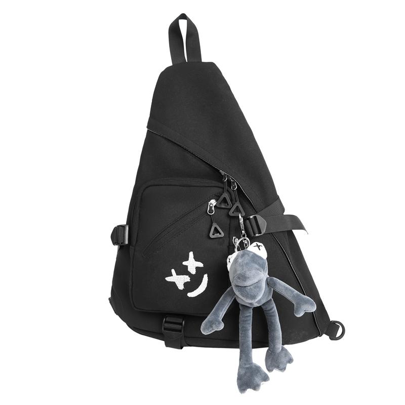Herren Brusttasche mit großem Fassungsvermögen Damen Sport Reiten Schultertasche Umhängetasche schwarz