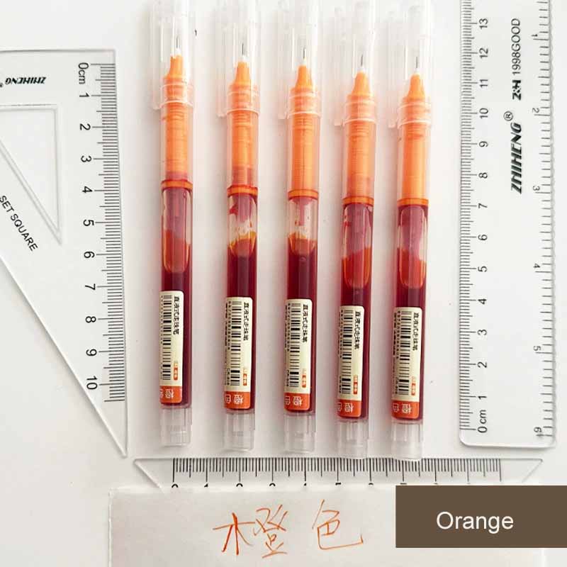 0,5 mm Schnelltrocknend Große Kapazität Glatte Rollerballstifte Gelstift Nadelspitze Feine Linie Schreiben Schul- & Bürobedarf 3pcs orange