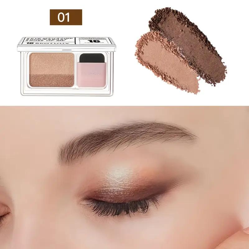 Hochlicht-Lidschatten-Make-up-Palette, Chamäleon-Farbverlauf, Glitzer für die Augen, erhellt das Gesicht, schimmernde Lidschatten-Make-up-Pigmente 01#