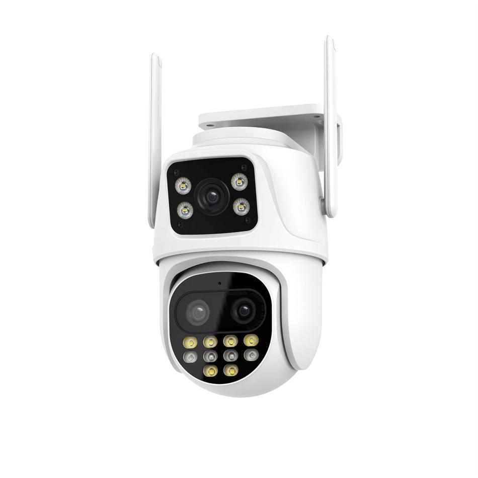Neue EU 9MP WiFi IP-Kamera für den Außenbereich, 8-fach optische Sicherheitskamera, Dreifachobjektiv, Dual-Screen, CCTV ICsee WiFi-Überwachung, Nachtsicht, automatisches Tracking 9MP Camera