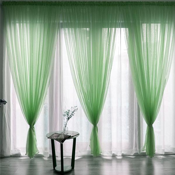 30 % Schattierung, transparente Vorhänge für Wohnzimmer, Fenster, transparenter Voile-Tüll-Vorhang, bunte Hochzeitsvorhänge, Heimdekoration, hohe Qualität W100xL200CM 1pc