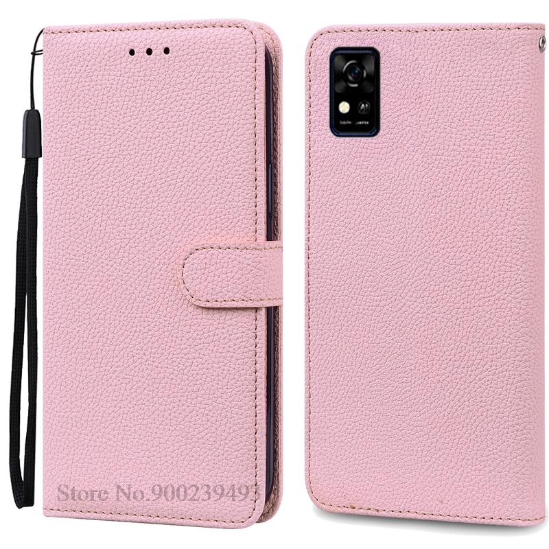 Für ZTE Blade A31 Hülle Weiche TPU Silikon Rückseite Handyhülle Für ZTE Blade A31 Hülle Leder Klapp Brieftasche Hülle Fundas For ZTE Blade A31 rosa