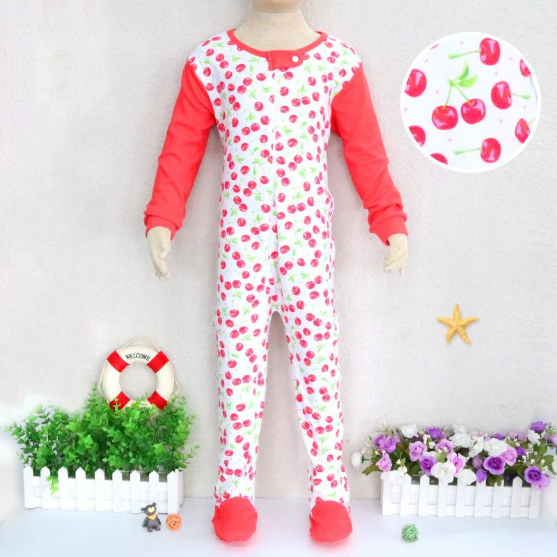 Baby Kinder 2 bis 7 Jahre alt Einteiliger Strampler Langarm 100% Baumwolle Kleidung Reißverschluss Jungen und Mädchen Kleidung Pyjama Strampler 116 dargestellt