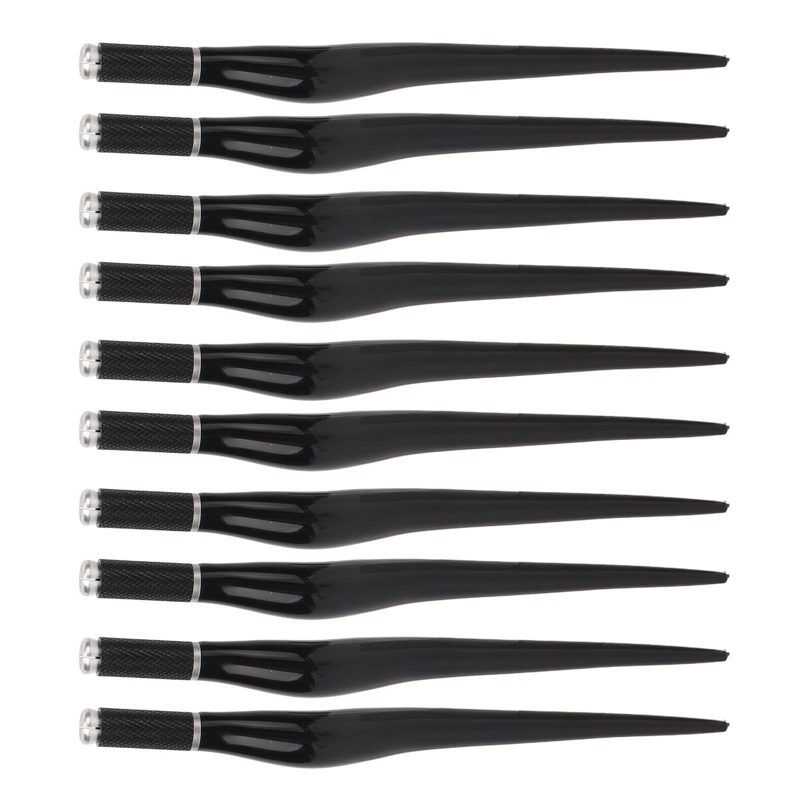 10 Stück Manuelle Tattoo Microblading Stifte Semi-Permanente Augenbrauen Lippen Eyeliner Microblading Stifte Schwarz